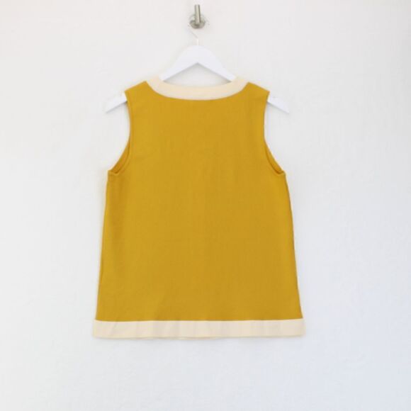 Calvin Klein Mustard Yellow Sleeveless Blouse - Picture 3 of 3